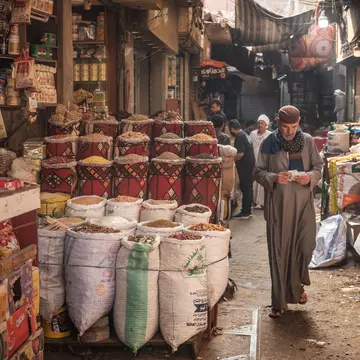 A spice market near Khan Al Khalili in Cairo, Egypt. John Wreford/Shutterstock