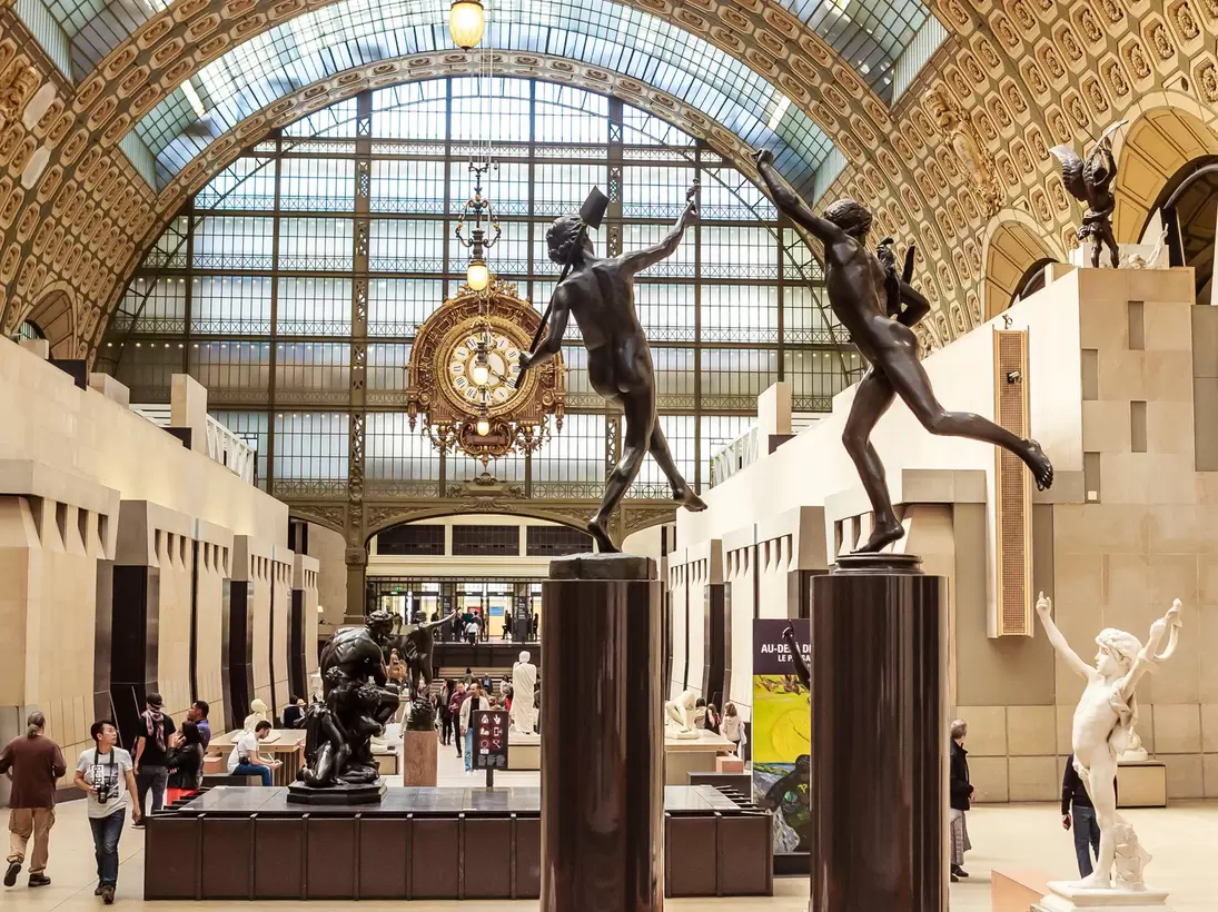 View of the interior of the Musée d'Orsay, Paris, France.