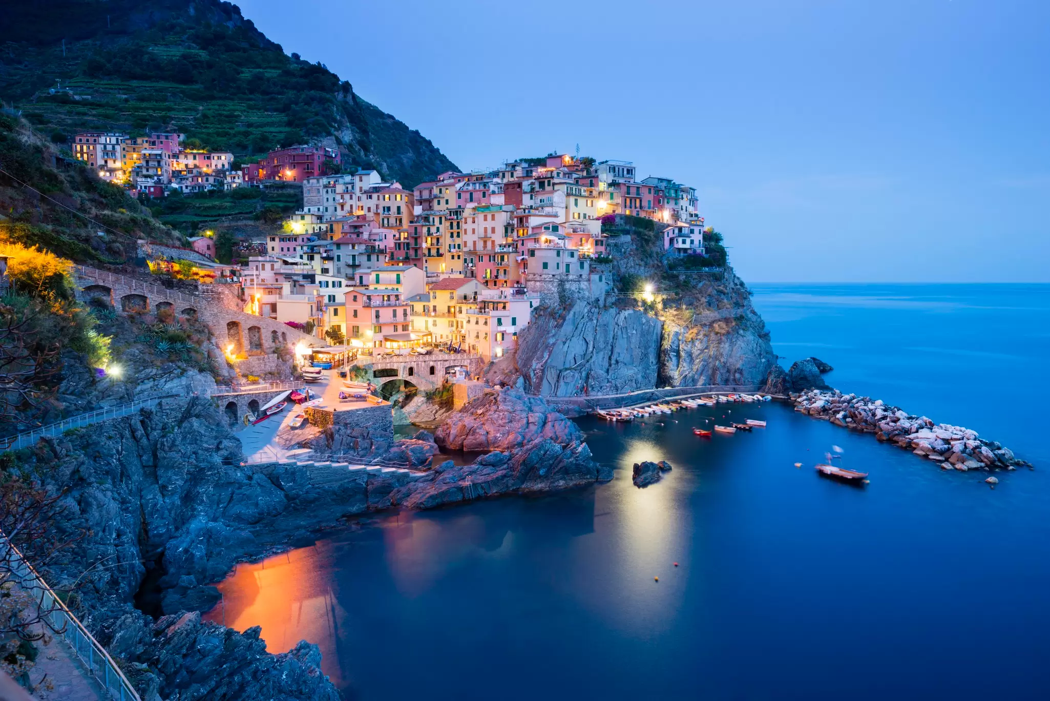 The colorful village of Manarola in Cinque Terre, Italy
