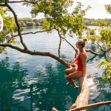 Mexico's Bacalar Lagoon is a go-to vacation spot for locals © Getty Images