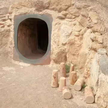 View of the archaeological site of Los Millares near Almería, Spain.