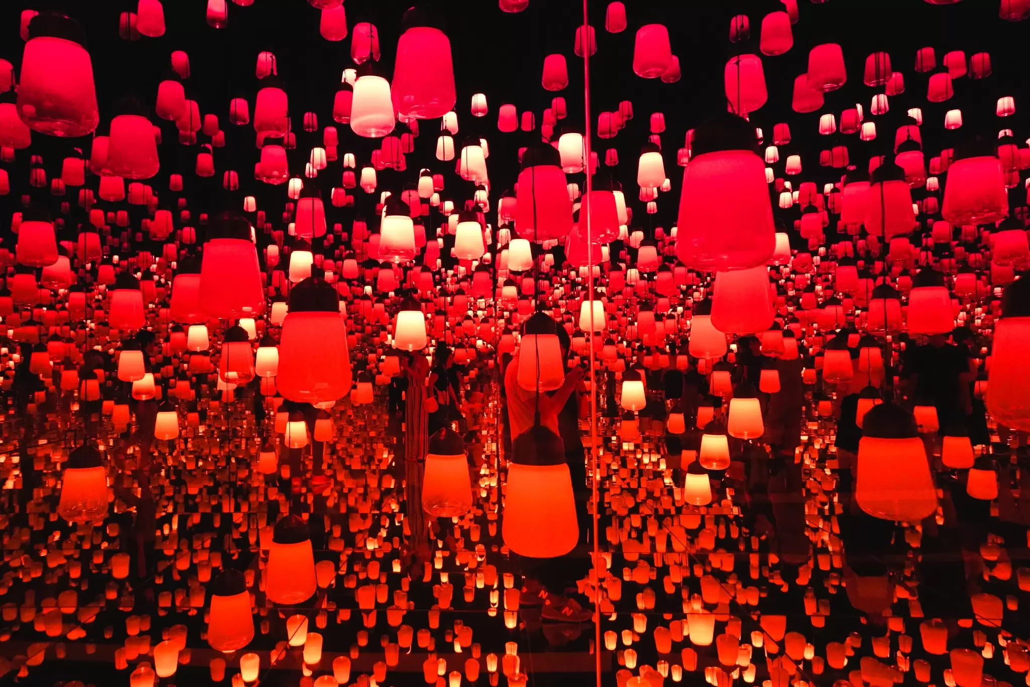 July 14, 2018: The Forest of Resonating Lamp, an interactive exhibition by teamLab at Mori Design Museum.
1173210367
abstract, artwork, backdrop, borderless, color, dark, decorative, design, element, experiential, interactive, lamps, mori, museum, pattern, red, teamlab, technology, texture