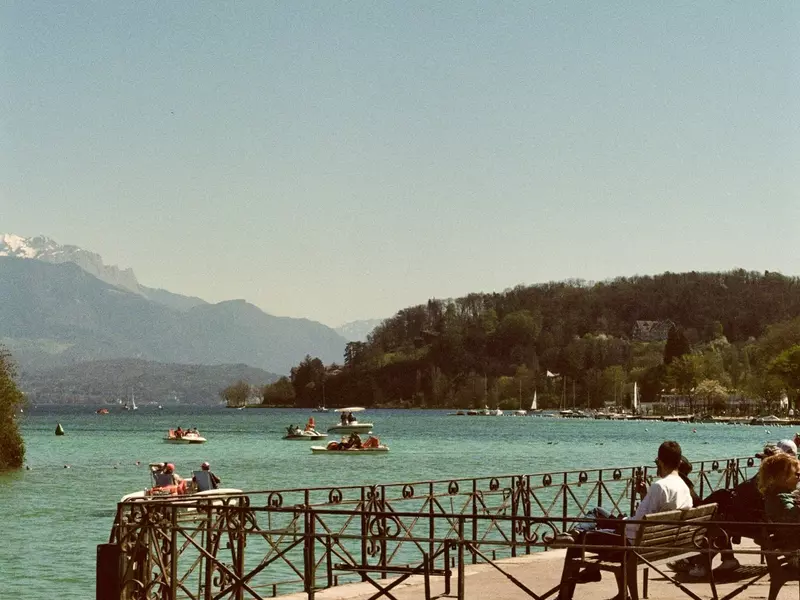 Paddle boats on Lake Annecy