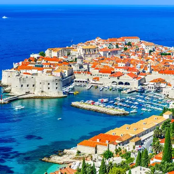 Dubrovnik, Croatia. Picturesque view on the old town (medieval Ragusa) and Dalmatian Coast of Adriatic Sea. emicristea / Getty Images