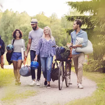 713778571
25-29 years, 30-34 years, Arrival, arriving, Casual clothing, luggage, mixed race person, ball, bicycle, day, Europe, Five people, photography, front view, leisure activity, color image, togetherness, grass, walking, weekend activities, full length, Horizontal, holding, caucasian ethnicity, Land Vehicle, smiling, lifestyle, happiness, mid adult, mid adult women, middle eastern ethnicity, Multi-Ethnic Group, travel, enjoyment, backpack, Social Gathering, vacations, side by side, Scandinavia, cottage, Sweden, mode of transport, transportation, tree, Crate, bonding, young men, Young adult, outdoors, friendship