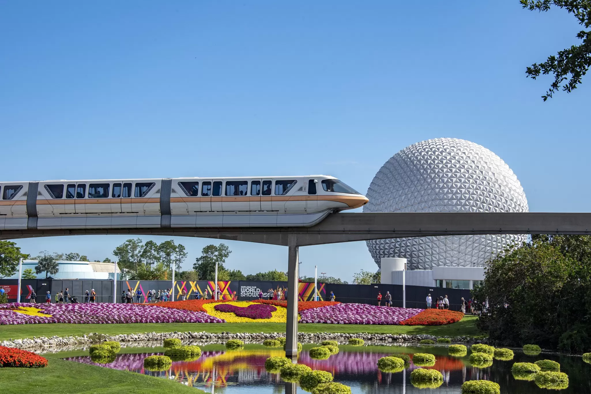 The monorail at Disney World is the most stylish way to travel around the resort. Getty Images