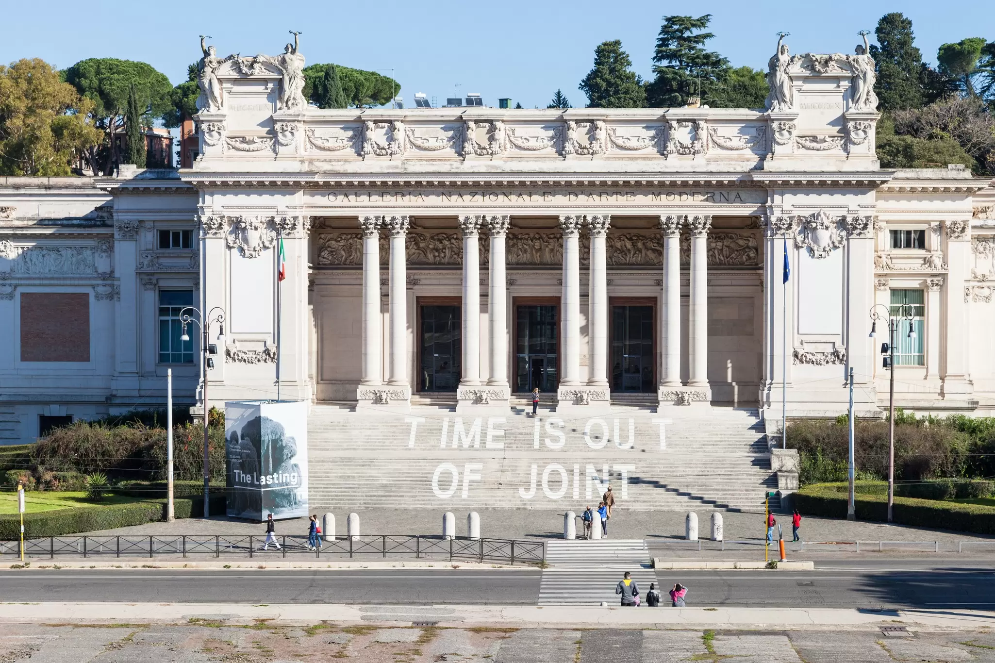 Front view of La Galleria Nazionale in Rome, Italy.