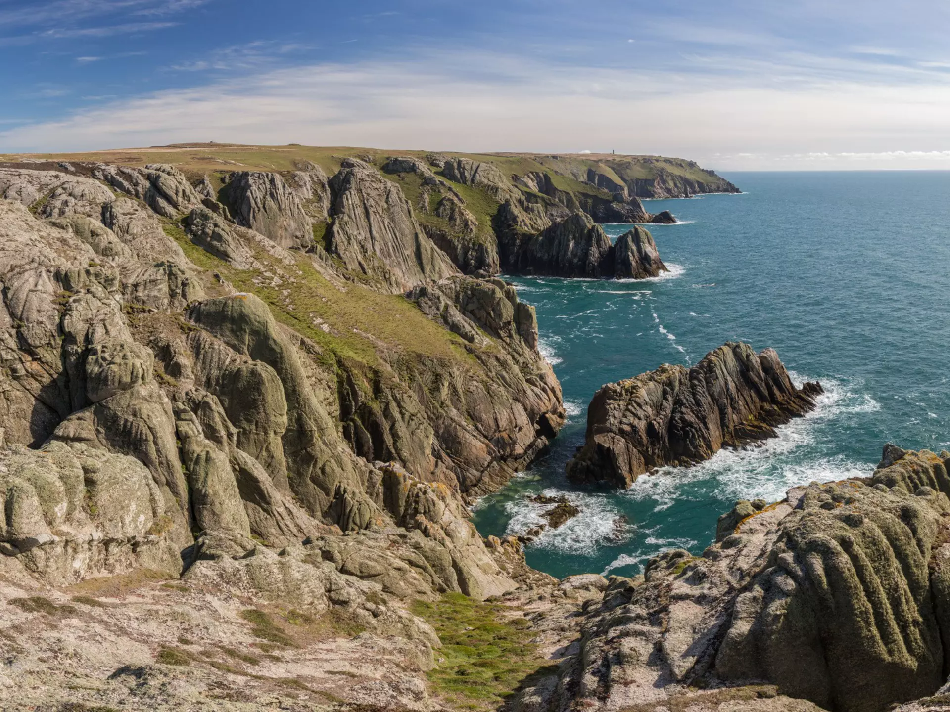 The wild cliffs of Lundy, where puffins can be found nesting. Hanneke Luijting / Getty Images