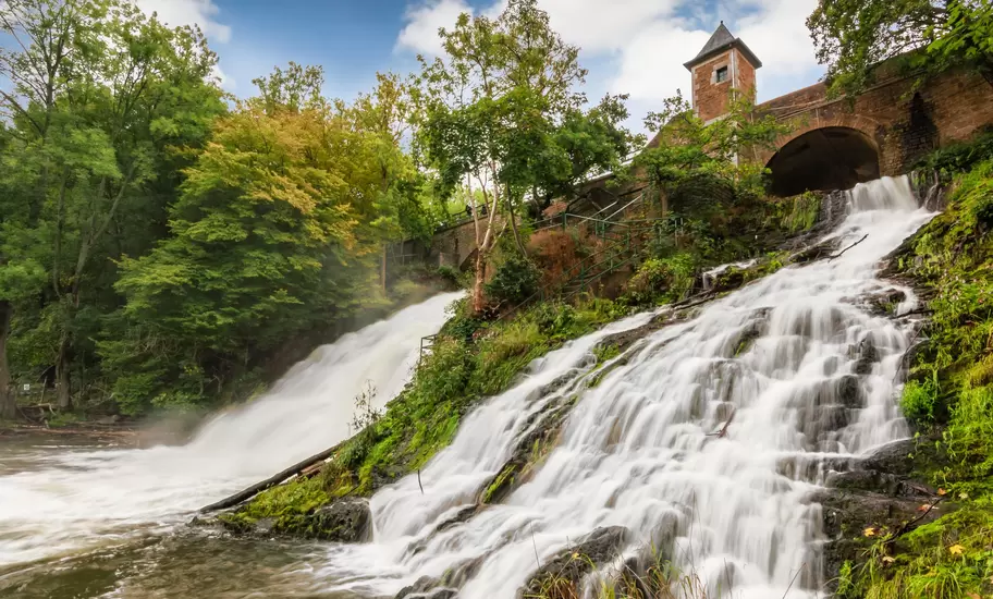 Long exposure of stunning and popular waterfalls in the Belgian Ardennes