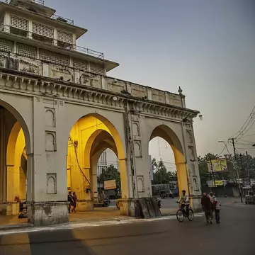Mandvi Gate, the north gate of the Royal Enclosure for Baroda State, one of the major landmarks in Vadodara. Gujarat, India.