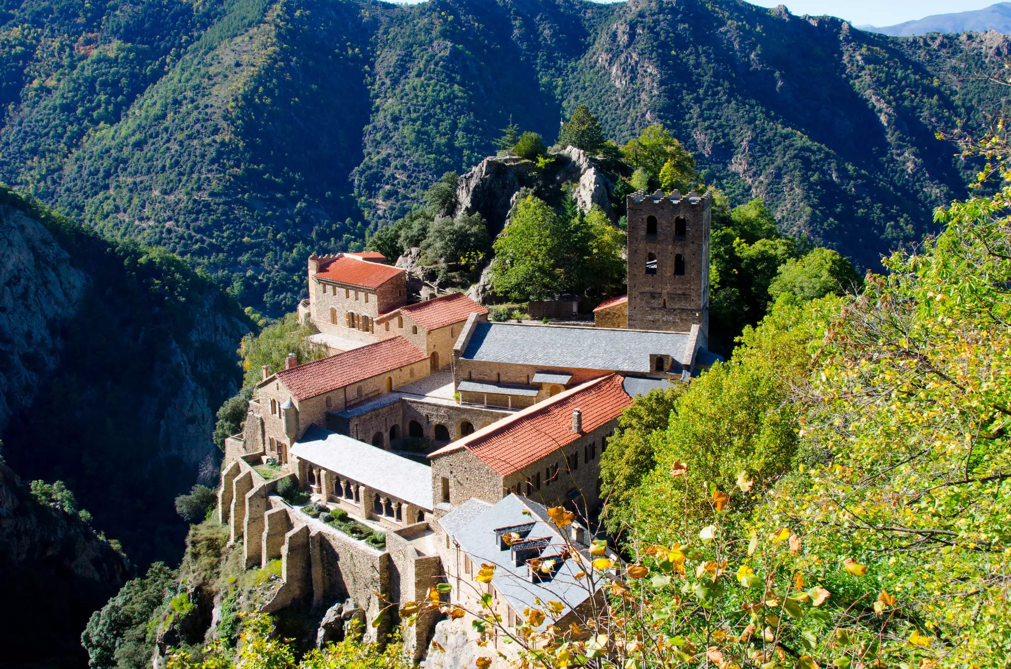 Abbey St-Martin-de-Canigou offers dramatic views of Pyrenees peaks © Tanja Midgardson / Shutterstock