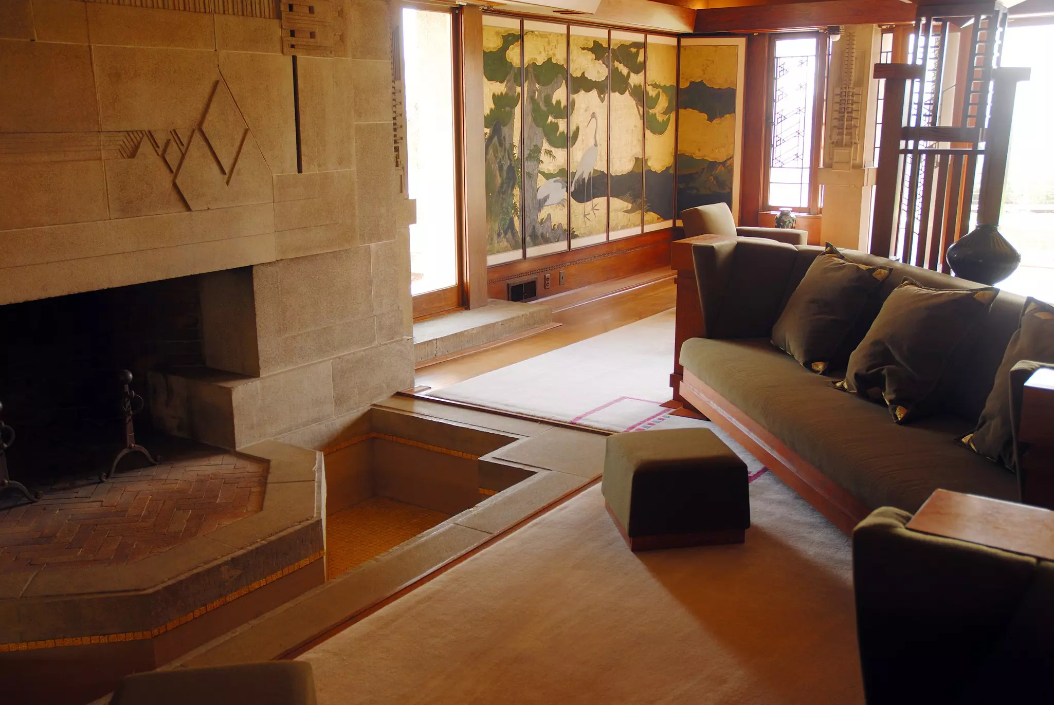 Interior of Frank Lloyd Wright's Hollyhock House, Los Feliz. © David Peevers/Lonely Planet