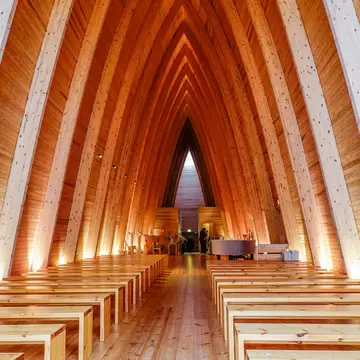 Turku, Finland Sept 12, 2019 The St. Henry's Ecumenical Art Chapel was built in 2004 out of Finnish wood on the island of Hirvensalo; Shutterstock ID 1564270783;