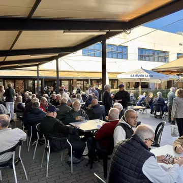 The yard at the ARCI circoli in San Lazzaro, Bologna, Italy. Kevin Raub for Lonely Planet