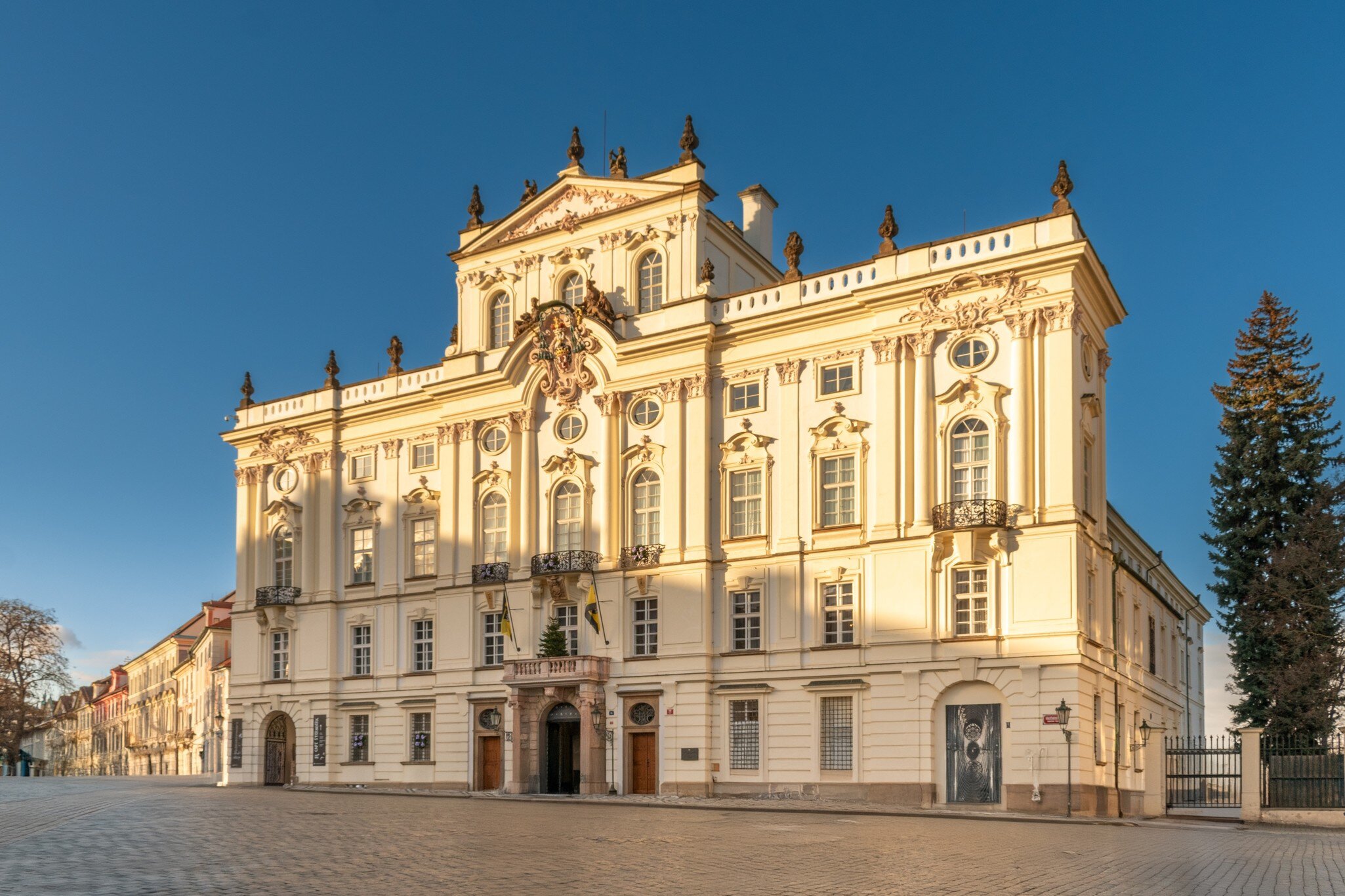 Prague, Czech Republic. Baroque Sternberg Palace (17th cent.), Archbishop's Palace in in Prague's castle district. 