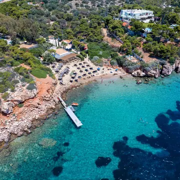 Vouliagmeni Beach in Athens. Getty Images