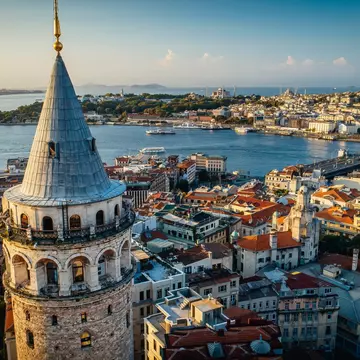 The Galata Tower dominates the skyline of Istanbul. thehakanarslan/Shutterstock