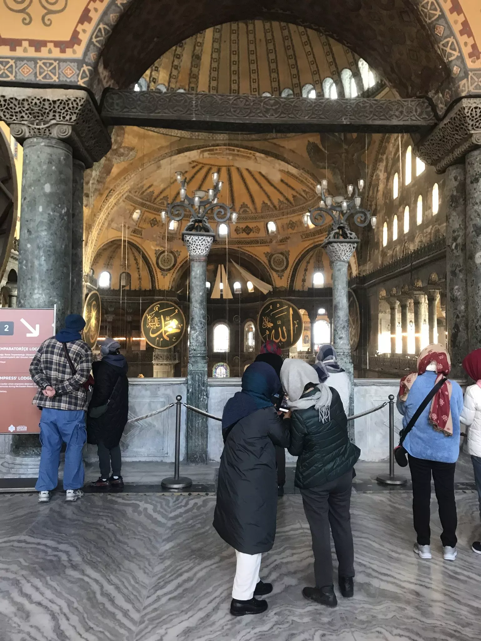 Visitors now use audio guides in the upper gallery of the mosque as guides are not permitted © Jennifer Hattam