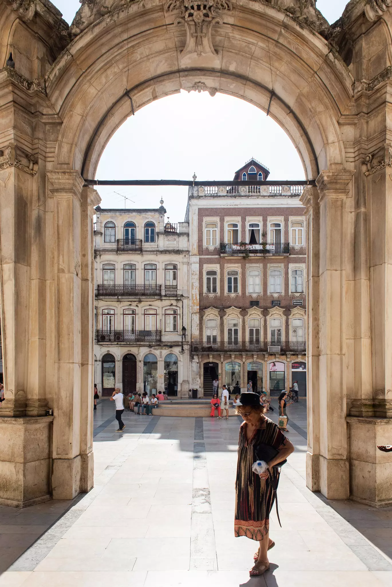 A square outside Mosteiro de Santa Cruz, a church in Coimbra