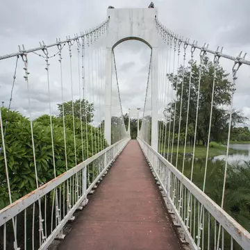 the bridge at Park Nong Prajak Silpakom in udon thani, thailand.