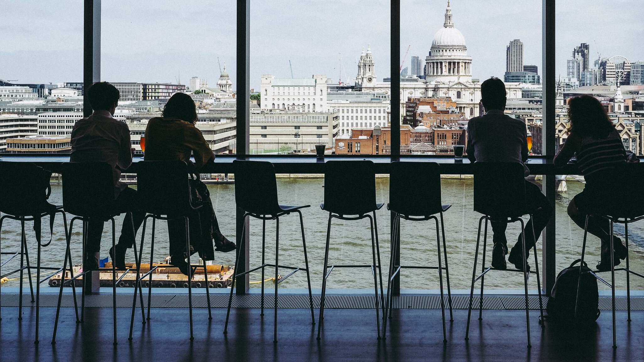 LONDON, UK: Visitors at Tate Modern art gallery in South Bank power station