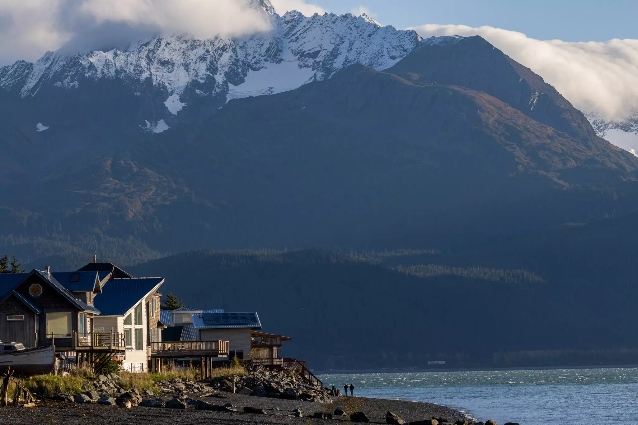 Views from Lowell Point beach in Seward, Alaska, USA.