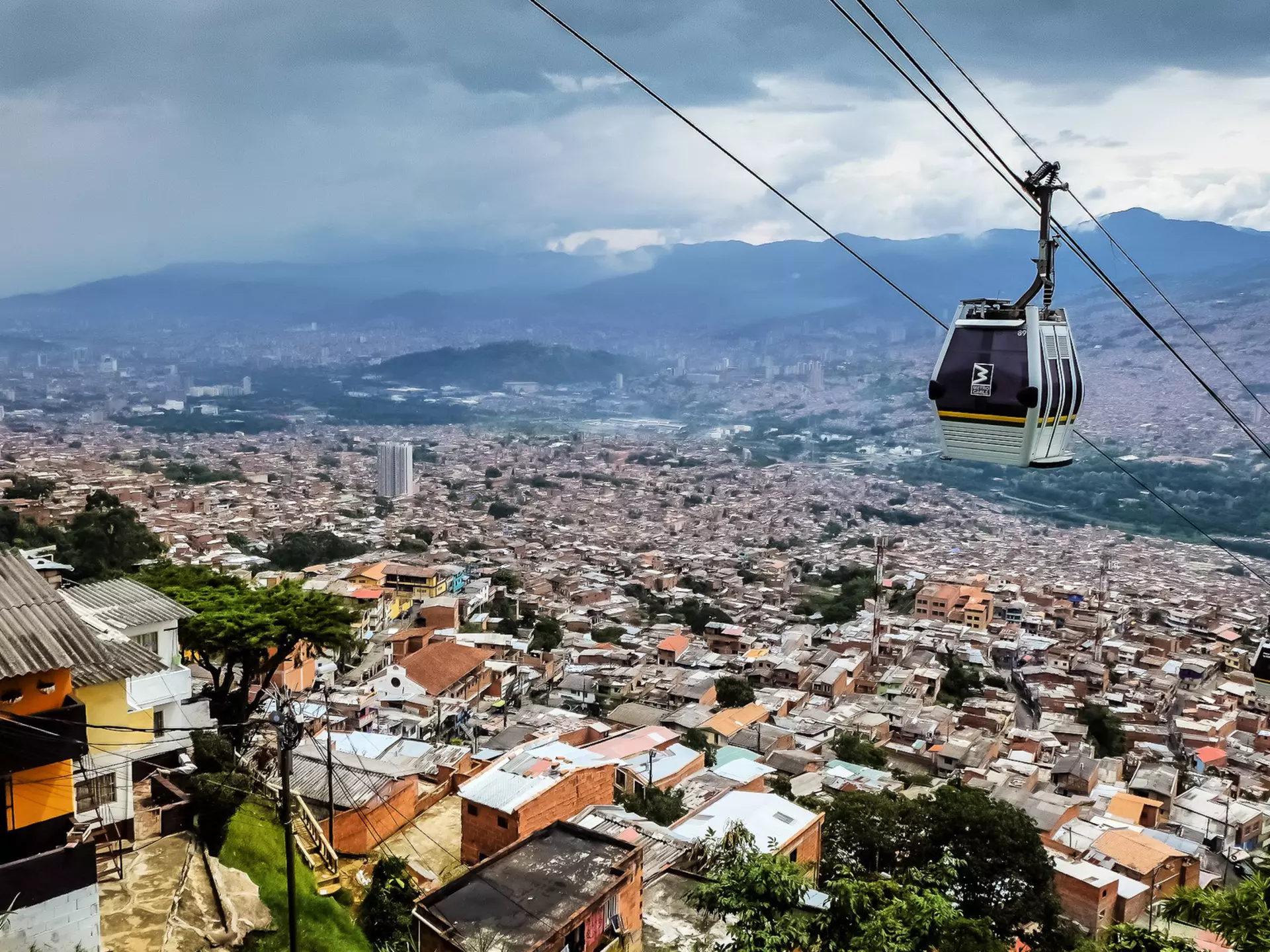 Metro lines at Medellin Colombia