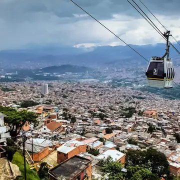 Metro lines at Medellin Colombia