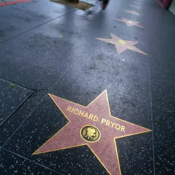 Richard Pryor on the Hollywood Walk of Fame.
13780-55
California, Los Angeles, North America, United States, art, cinema, culture, detail, entertainment, film, historic, pavement, people, performer, performing arts, personality, shape, site, star, theatrical, urban