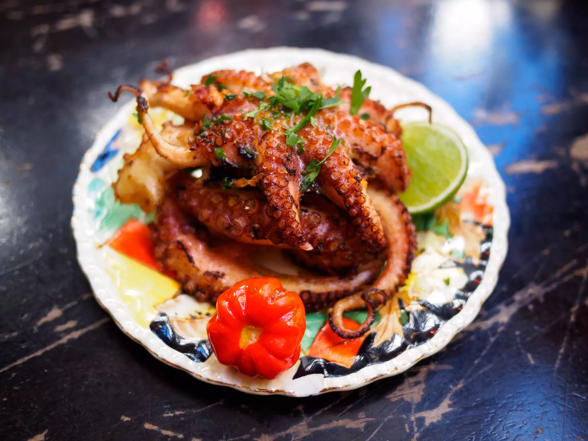 Fresh octopus in Havana