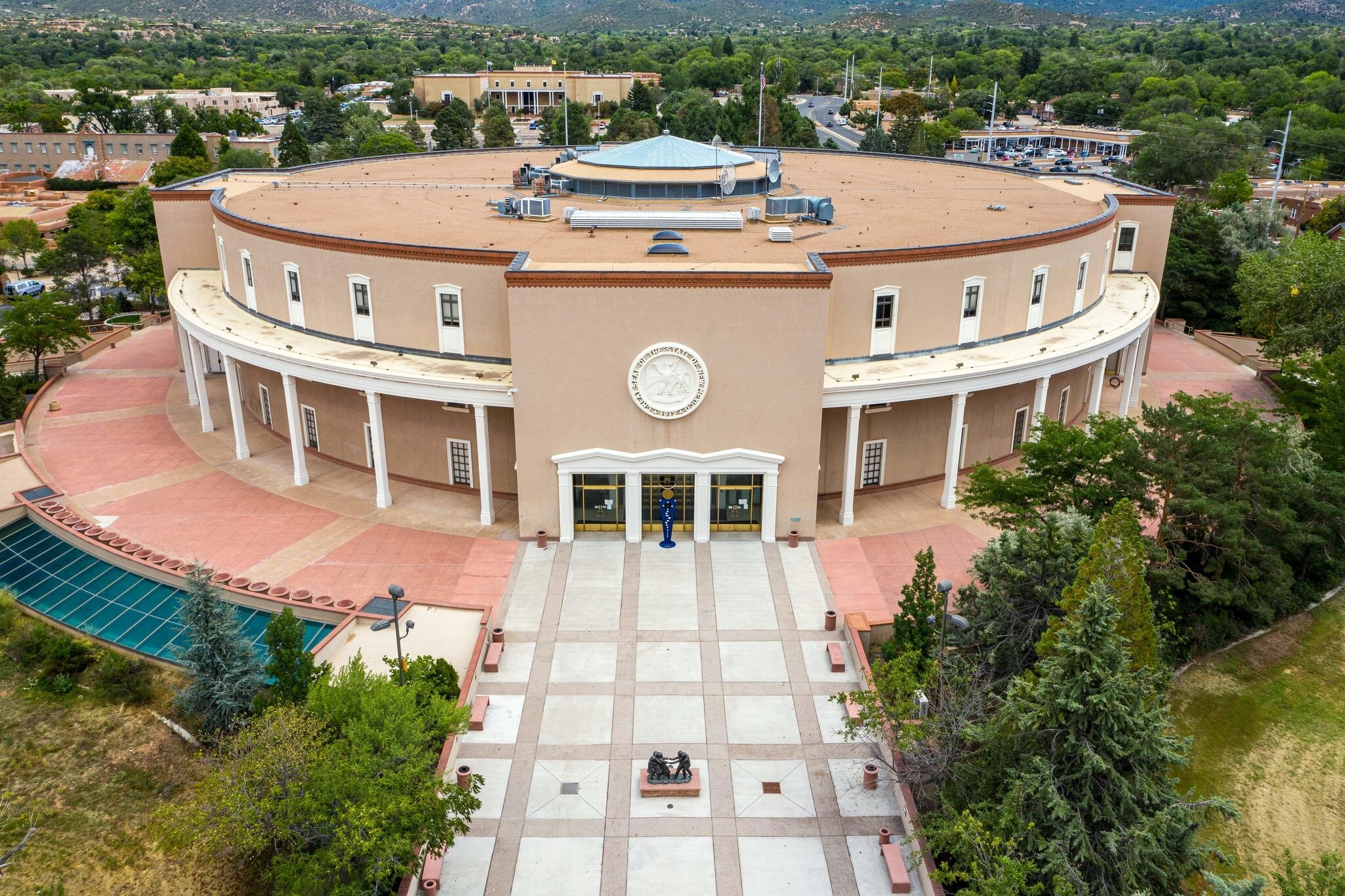 New Mexico State Capitol Building The Roundhouse in Santa Fe NM USA