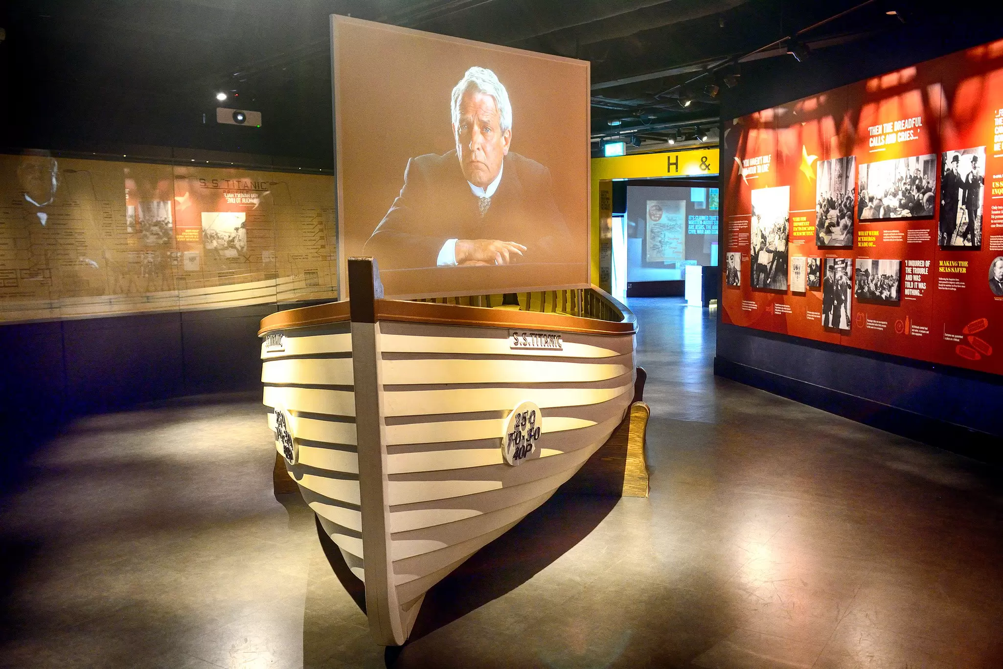 Exhibits on display in the Titanic museum in Belfast