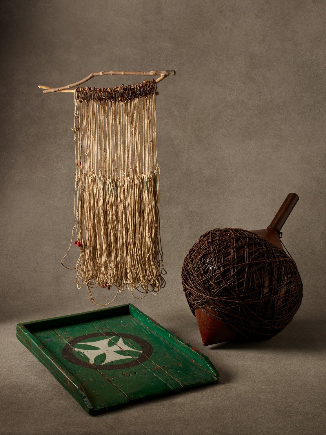 Objects on display at an exhibition at the Euskal Museoa in Bilbao, Spain.