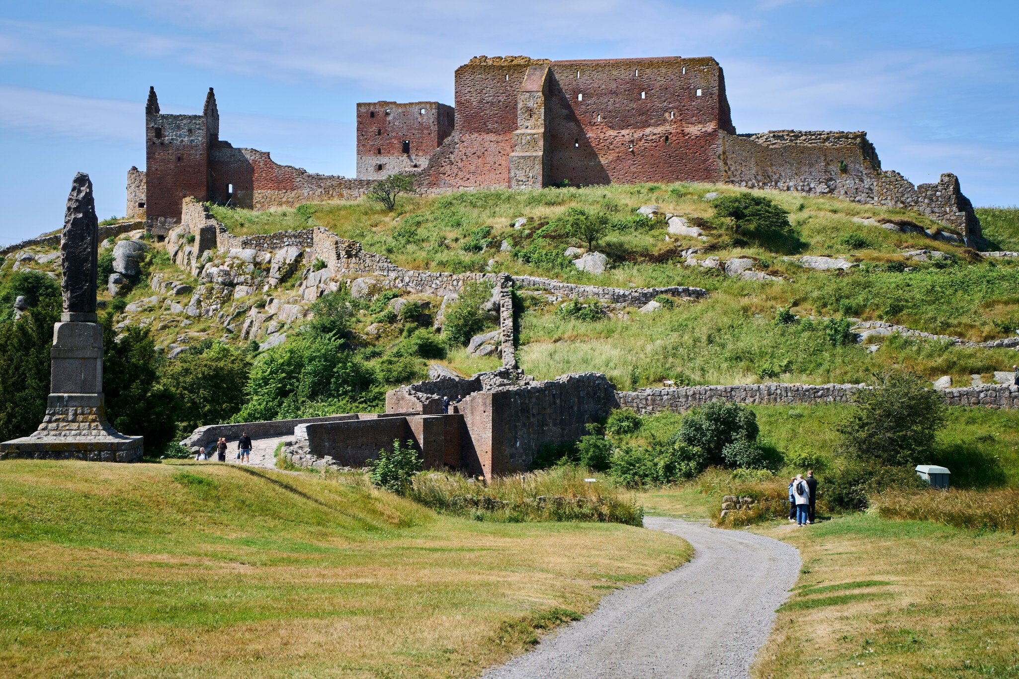 Hammershus is a medieval era fortification at Hammeren on the northern tip of the Danish island of Bornholm, Denmark.