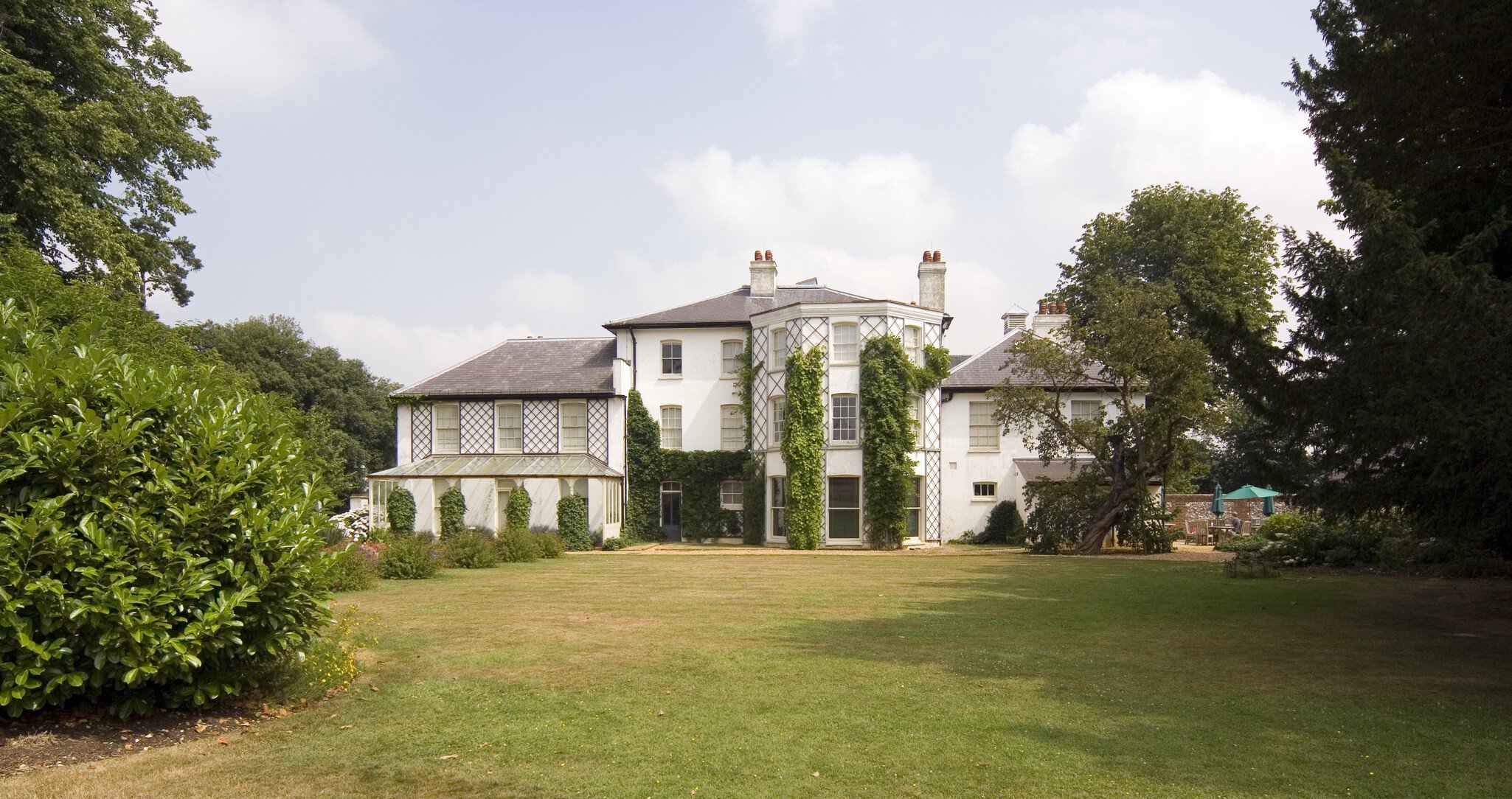 Down House, Charles Darwin's former home and museum, seen from its back garden in Kent, England