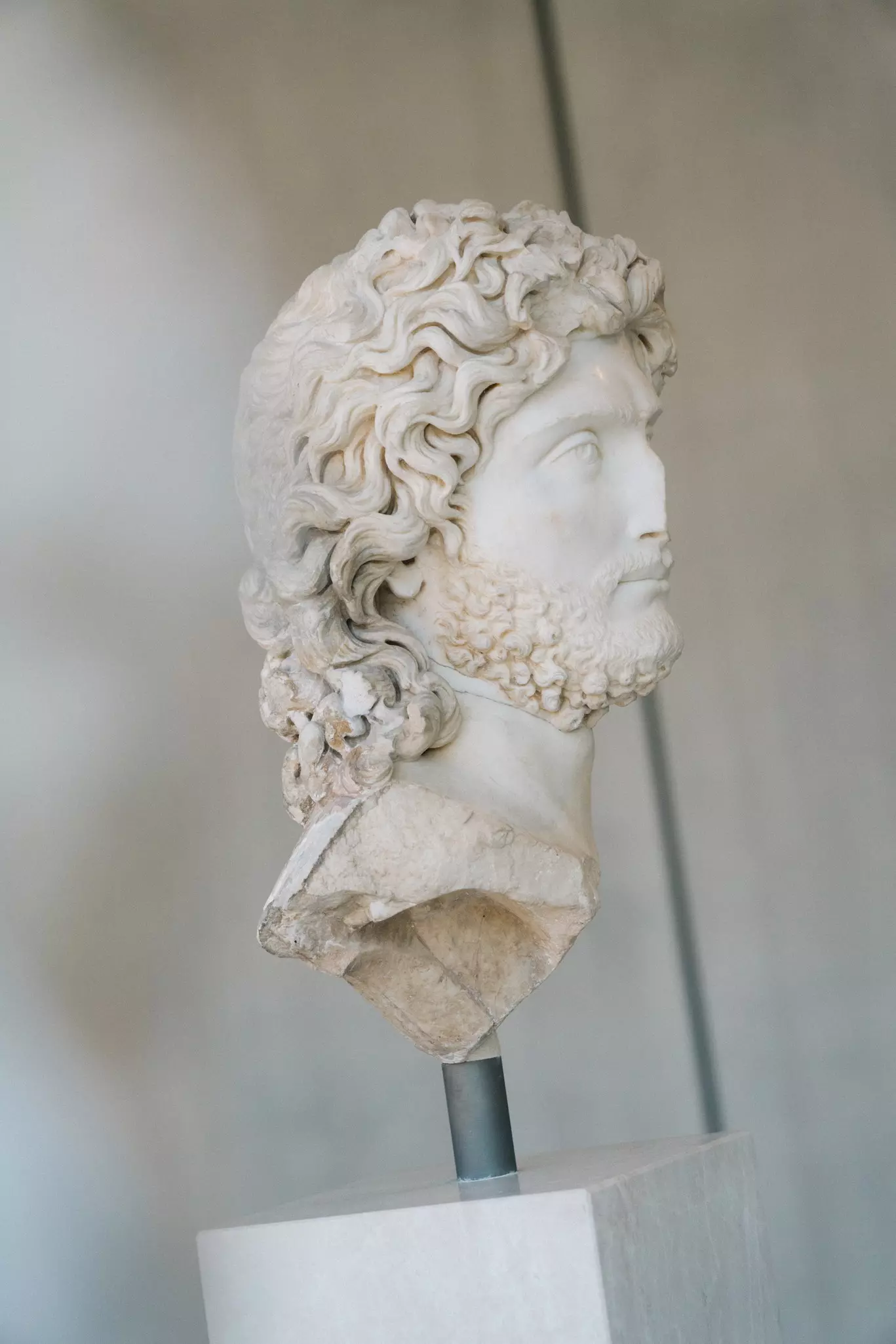 A bust inside the Acropolis Museum