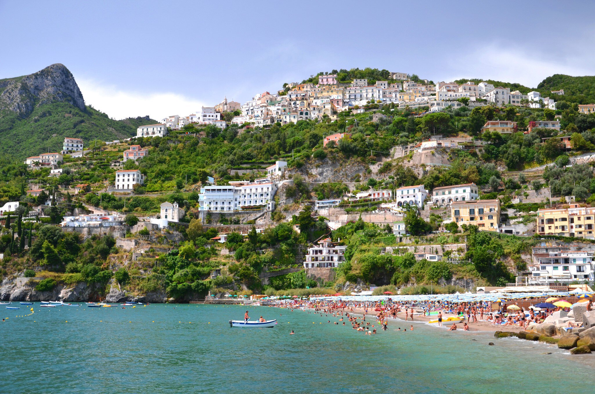 Picturesque landscape of vietri sul mare beach, Italy