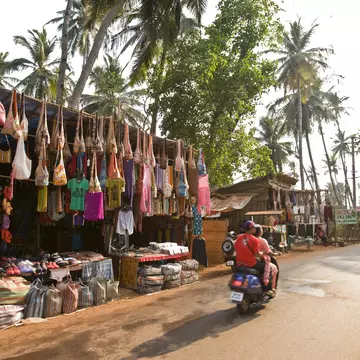 Market stall on the road to Arambol Beach.