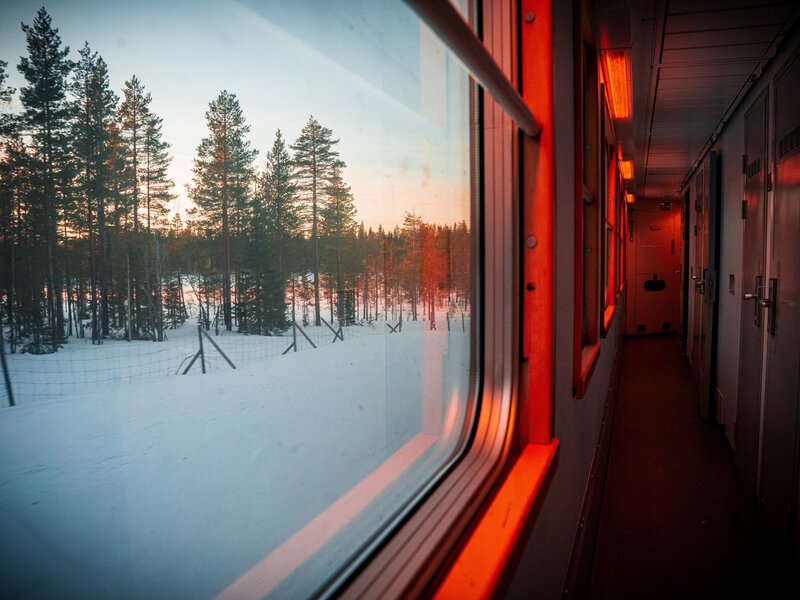 train journey through Sweden from south to north