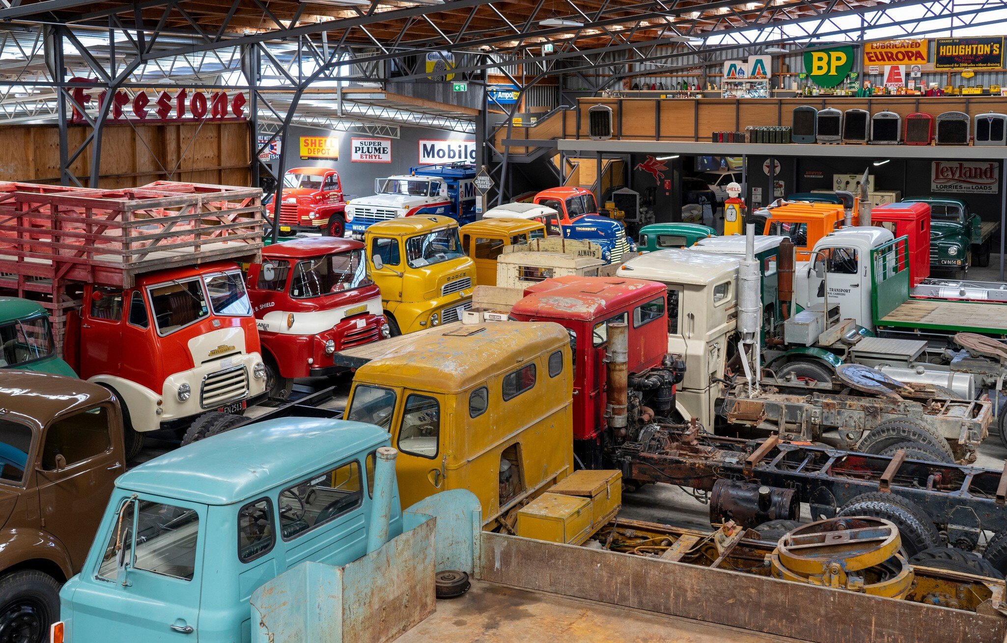 Invercargill, South Island, New Zealand- January, 2023: Colorful heavy vintage truck collection in the Bill Richardson Transport World Museum; Shutterstock ID 2262065939;