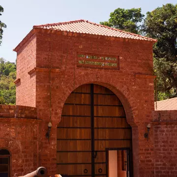 Exterior of Aguada Jail, Goa, India. Renovated Aguada Central Jail and Fort Exteriors.