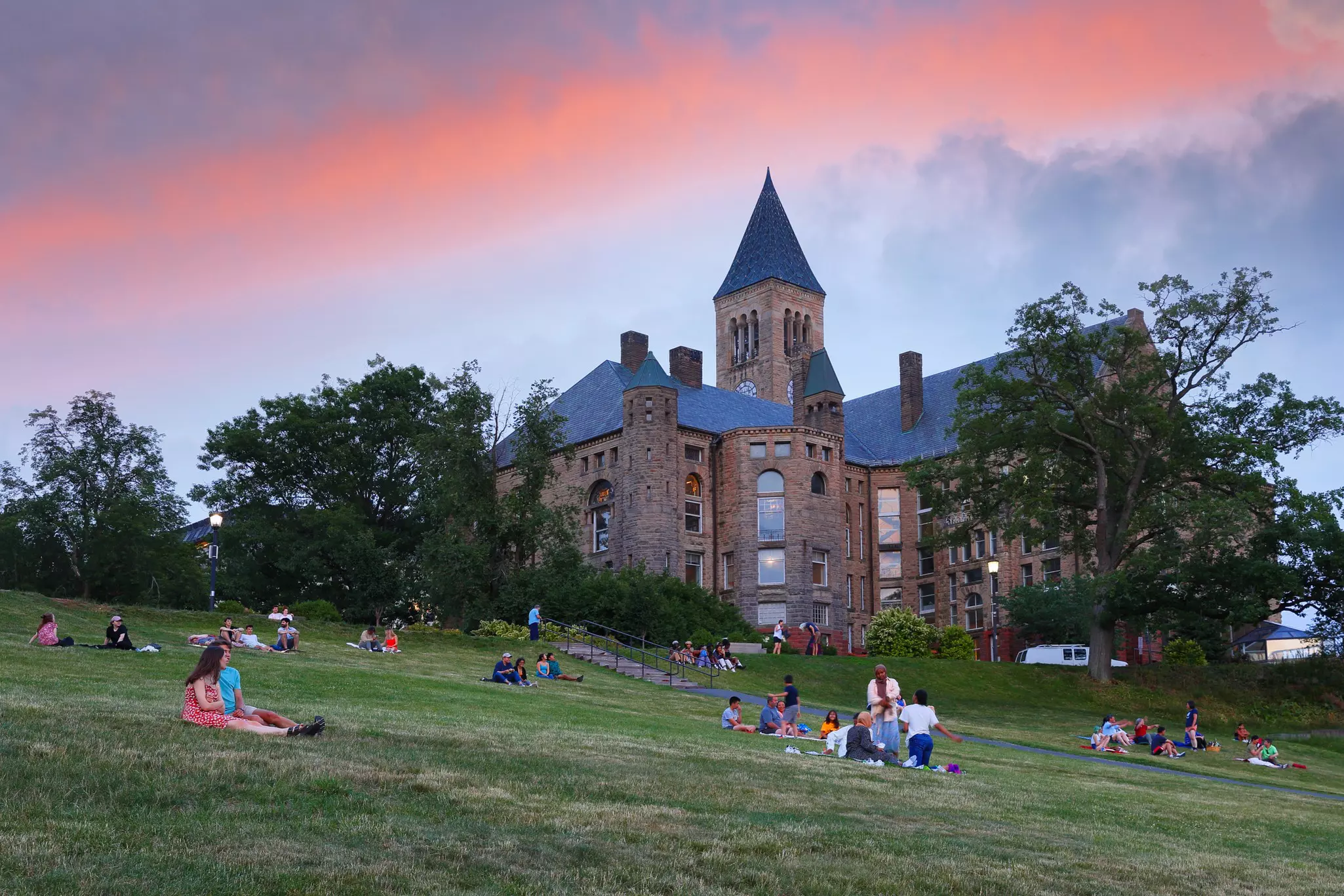 The Uris Library and McGraw Tower on campus of Cornell University.