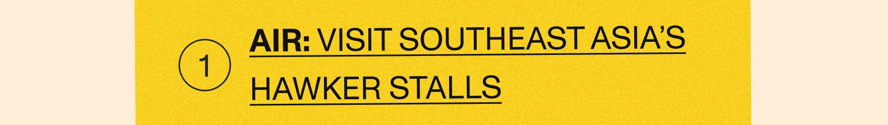 Air: Visit Southeast Asia's hawker stalls