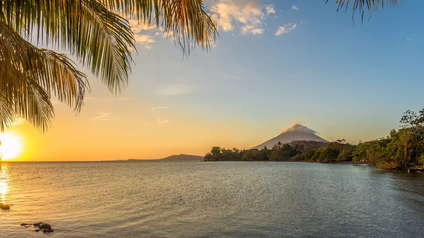 Volcán Concepción on Isla de Ometepe, Nicaragua, at sunset. milosk50/Shutterstock