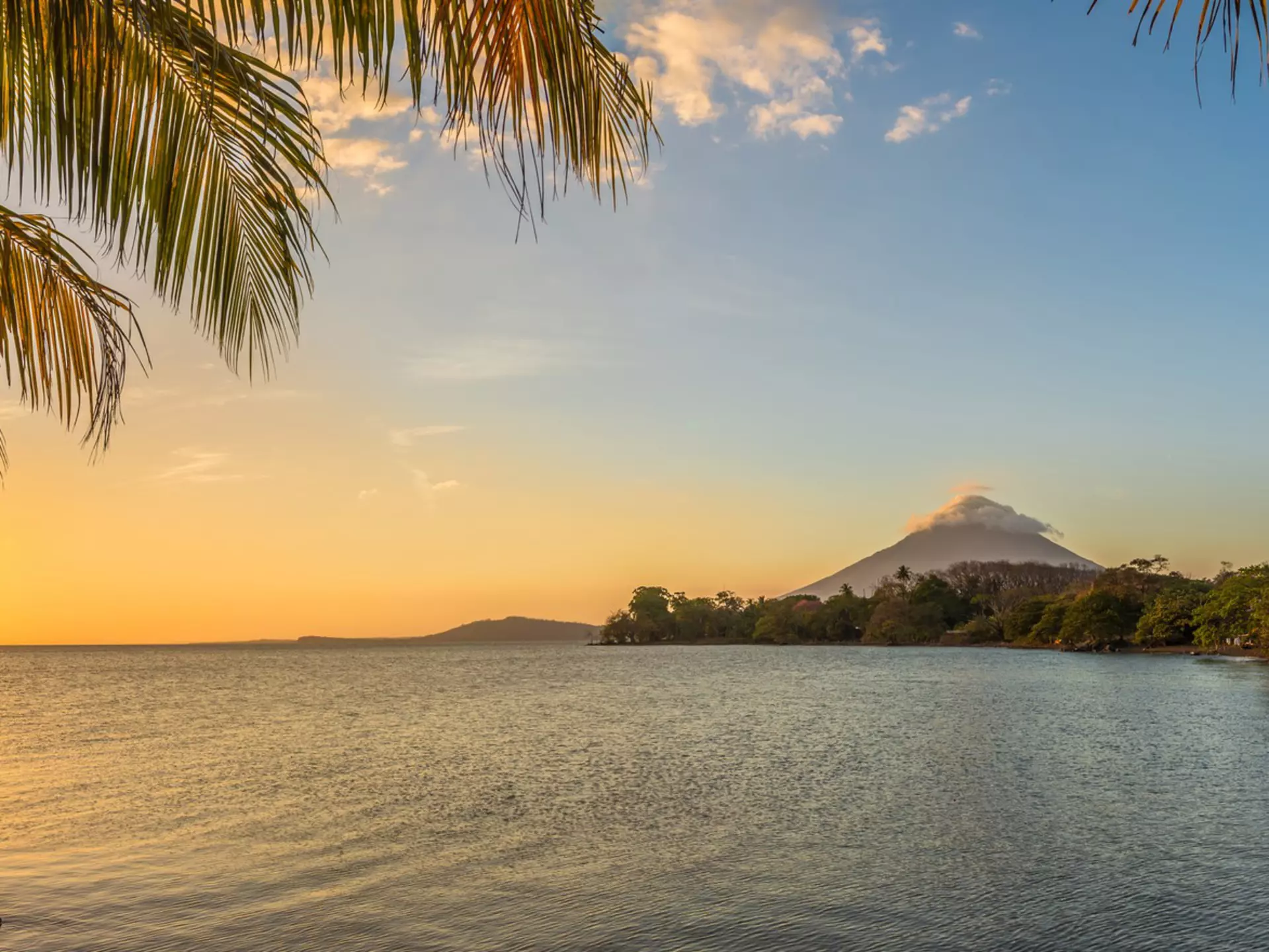 Volcán Concepción on Isla de Ometepe, Nicaragua, at sunset. milosk50/Shutterstock