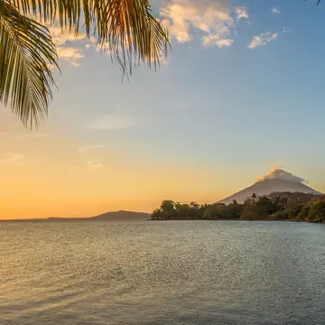 Volcán Concepción on Isla de Ometepe, Nicaragua, at sunset. milosk50/Shutterstock