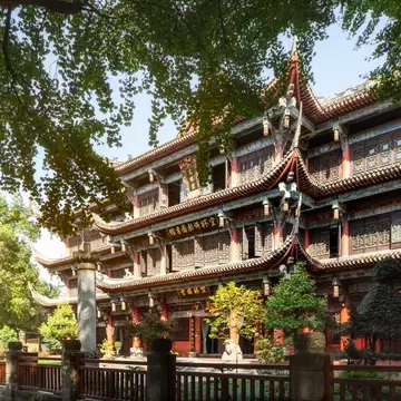 The ancient architecture of Wenshu Pavilion inside the Wenshu Temple in Chengdu Sichuan Province China, License Type: media, Download Time: 2026-08-26T15:05:17.000Z, User: LP_NZhan, Editorial: false, purchase_order: 65050 - Digital Destinations and Articles, job: App Content, client: Lonely Planet App, other: Nadine Zhan