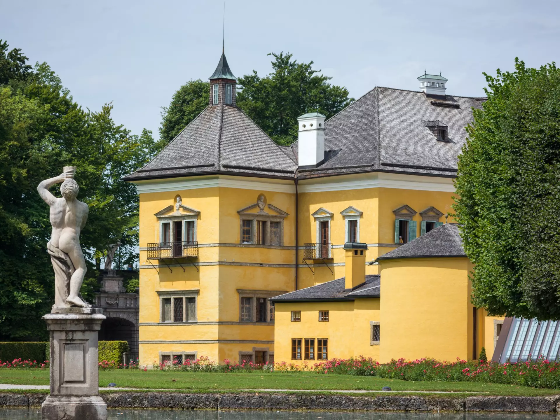 Schloss Hellbrunn seen from its adjoining gardens