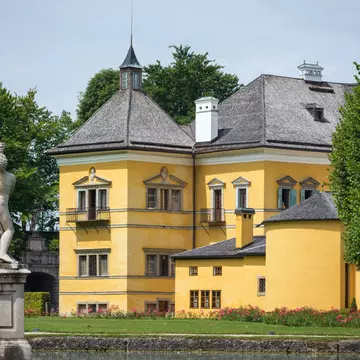 Schloss Hellbrunn seen from its adjoining gardens