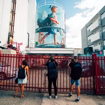 Murals in the Santurce neighborhood of San Juan, Puerto Rico.